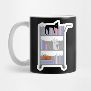 Cats on Library Cart Mug